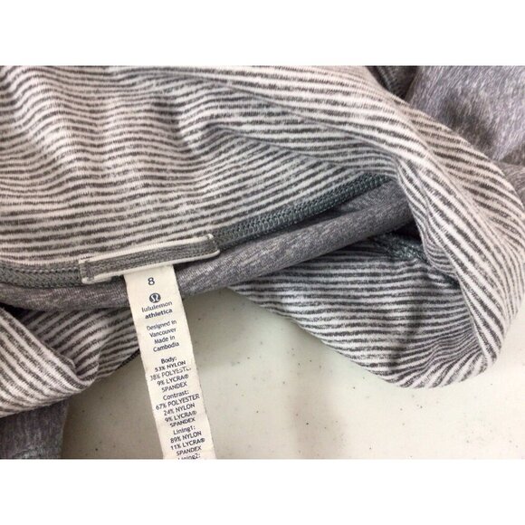 Lululemon Long Sleeve Top Gray Zip Front Womens 8 - Picture 3 of 6